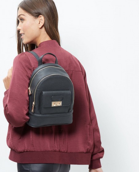 Leather Look Mini Backpack