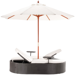  Chaise Lounge Bed with Umbrella