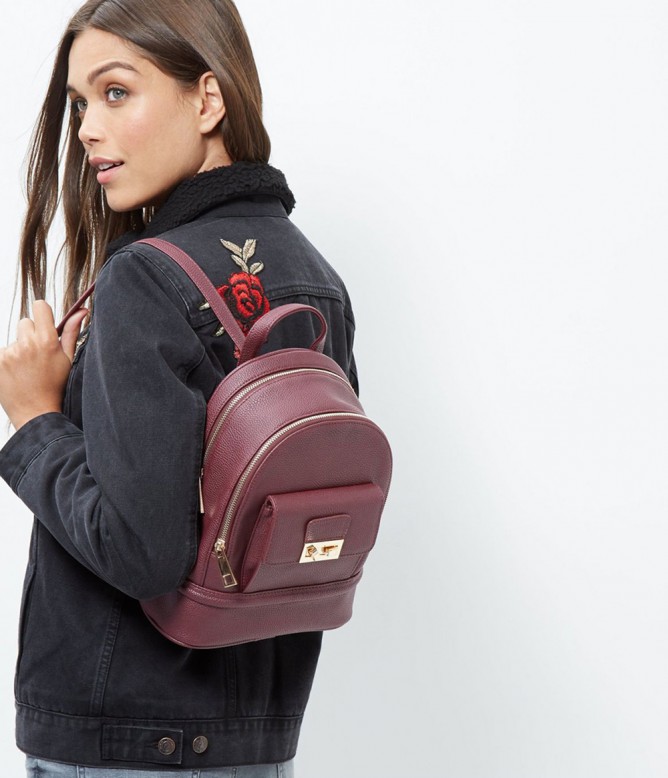 Leather-Look Mini Backpack
