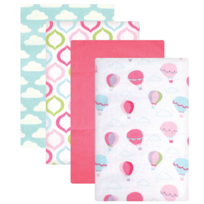 Luvable-Friends-Flannel-Receiving-Blankets,-Balloons,-4-Count
