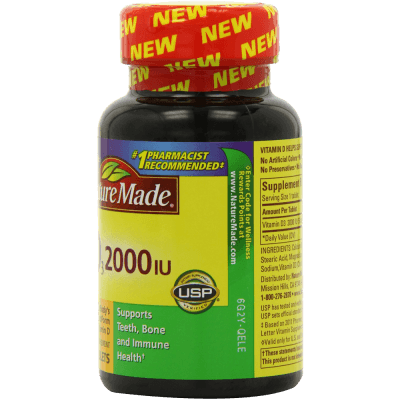 Nature Made Vitamin D3 2000 IU Value Size 220-Count